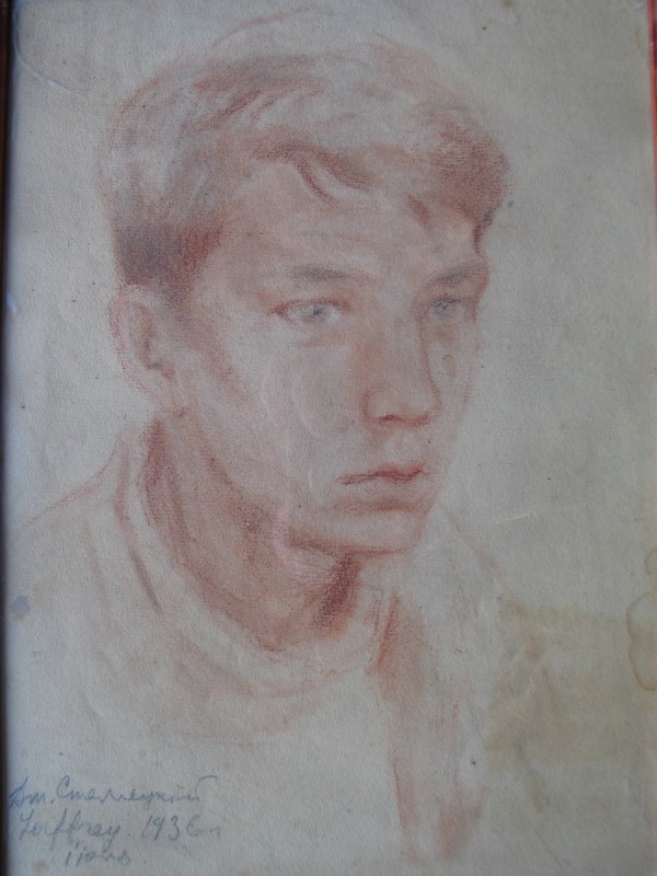 Stelletski, Portrait d'un adolescent 1936 fusain